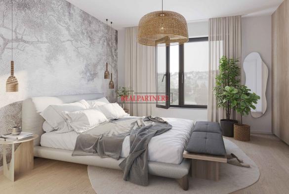 Novostavba bytu 2+kk o ploše 57,5  m² + 5,2  m² balkón ve výstavbě u Roztylského náměstí.