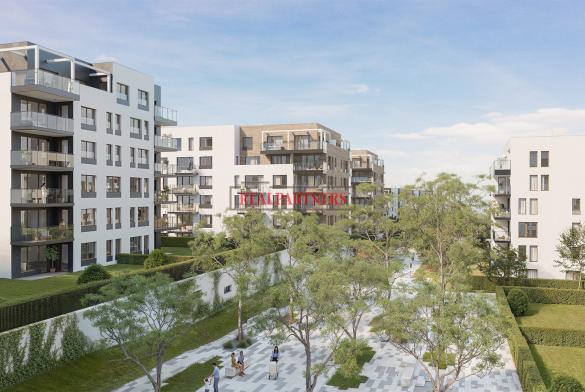 Nový byt 4+kk o ploše 118,7 m² + 2x terasa 32 m² + 9,4 m² ve výstavbě vedle Čimického parku.